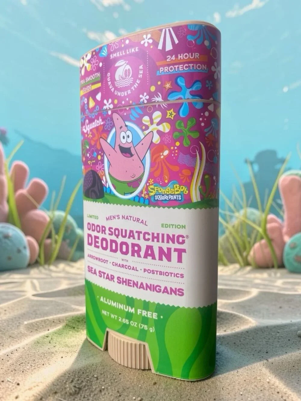 DR SQUATCH Deodorant Mens Sea Patrick Star Shenanigans Limited Edition SpongeBob